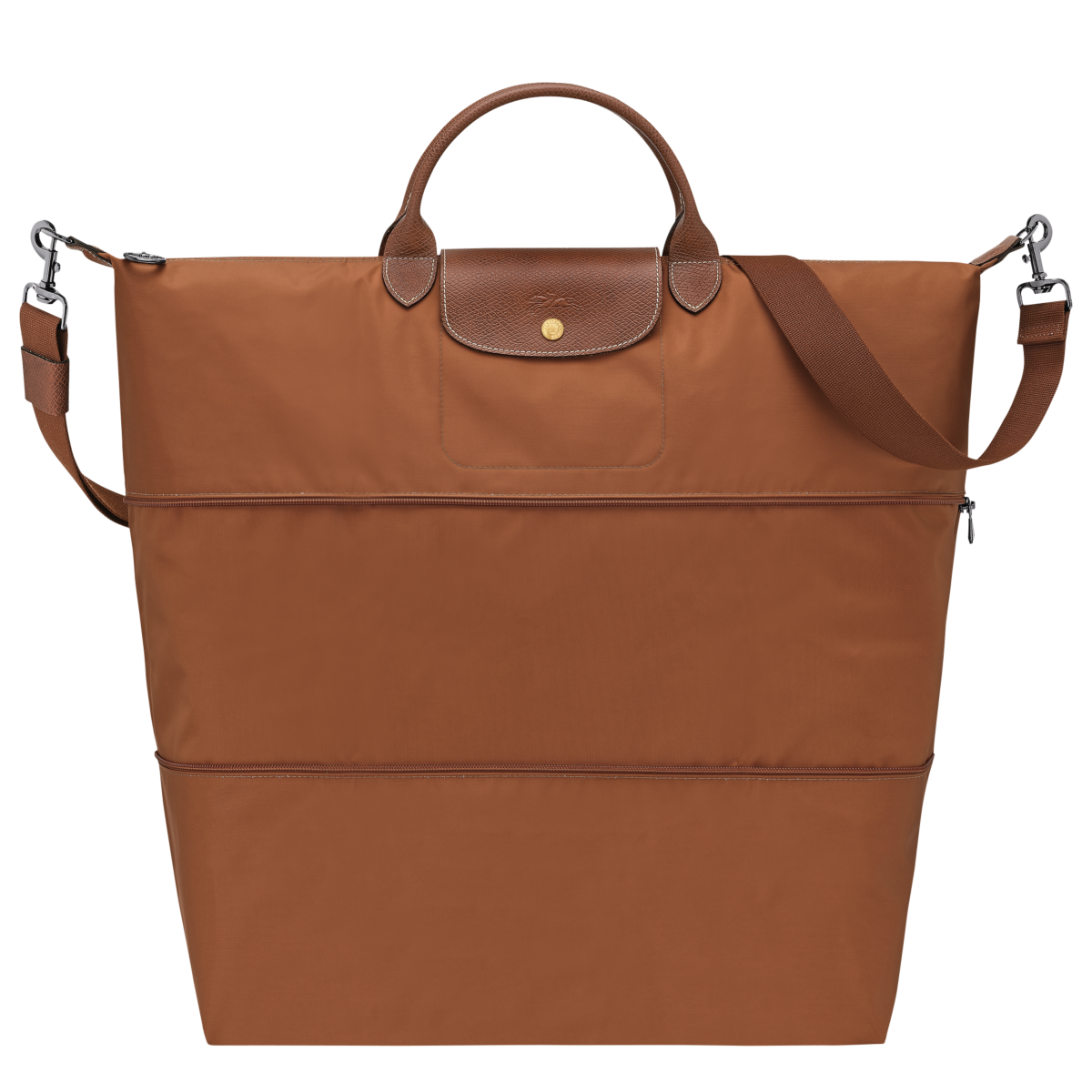 Buy Longchamp Le Pliage Original Travel bag expandable Cognac in UAE